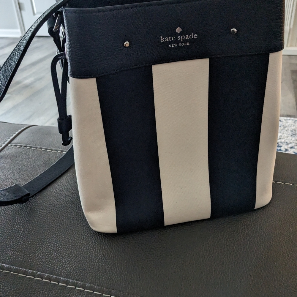 Kate Spade Black and White Striped Women's Bag